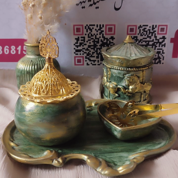 طقم ديكور كونكريت يدوي بتصميم عتيق