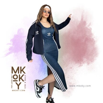 طقم رياضي نسائي جاكيت + فستان مفتوح من الجناب - مكوكي ستور للسيدات