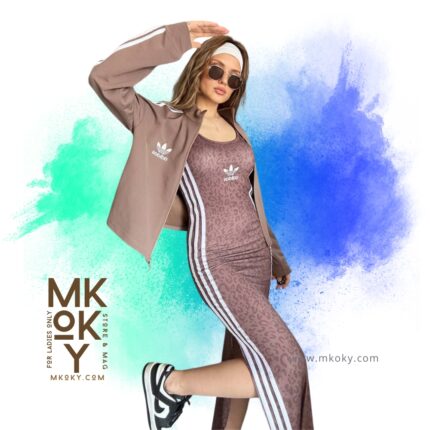 طقم رياضي نسائي جاكيت + فستان مفتوح من الجناب - مكوكي ستور للسيدات