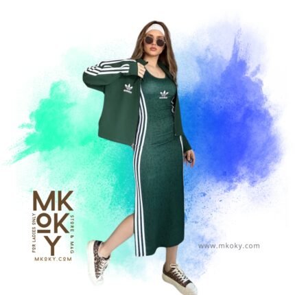 طقم رياضي نسائي جاكيت + فستان مفتوح من الجناب - مكوكي ستور للسيدات