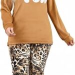 بيجامة شتوية نسائية قطيفة هايدي (دفاية قطعتين)