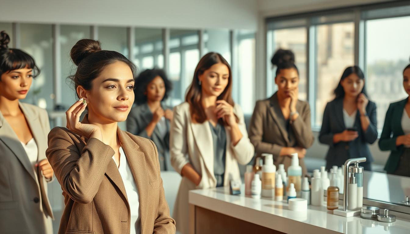 روتين العناية بالبشرة للمرأة العاملة