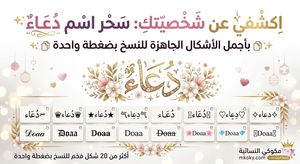 زخرفه اسماء بنات | زخرفه اسم دعاء بأكتر من 30 شكل للنسخ بضغطة واحدة 1 زخرفة اسماء بنات زخرفة اسم دعاء بأكتر من 35 شكل للنسخ بضغطة واحدة